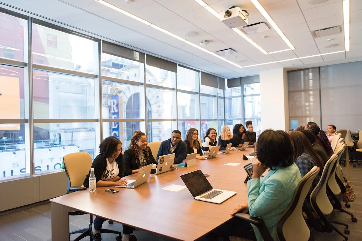 Executives reviewing strategy and planning